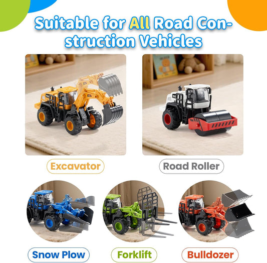 Construction Truck Toys for Toddlers: Push Go Truck Sandbox Excavator Toy Trucks Vehicles Snow Plow Toy Truck Bulldozer Road Roller Birthday Gift for 3 4 5 6 Years Old