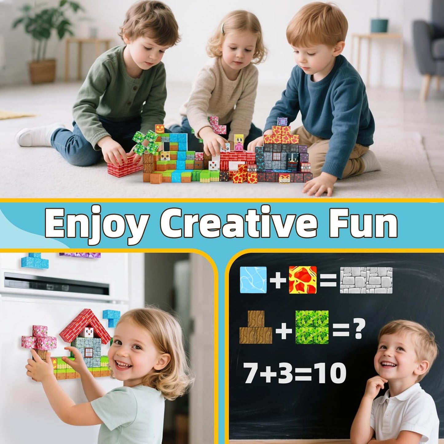 150 Pieces Magnetic Blocks for Kids