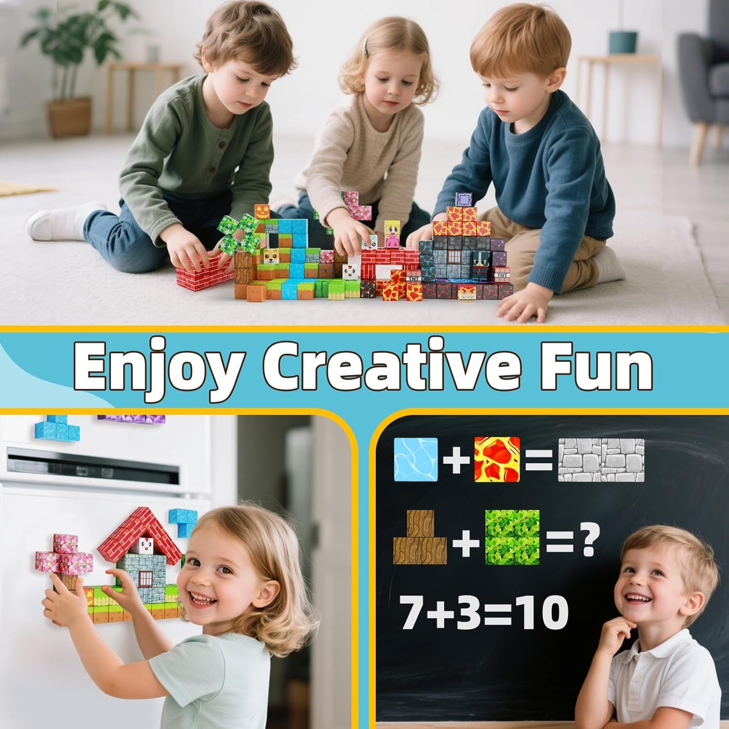 150 Pieces Magnetic Blocks for Kids