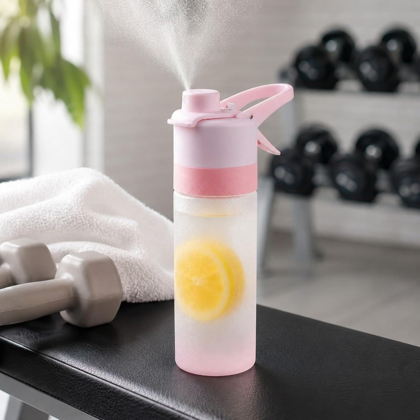 Sports Spray Water Bottle Mist Cooling Travel Cup 